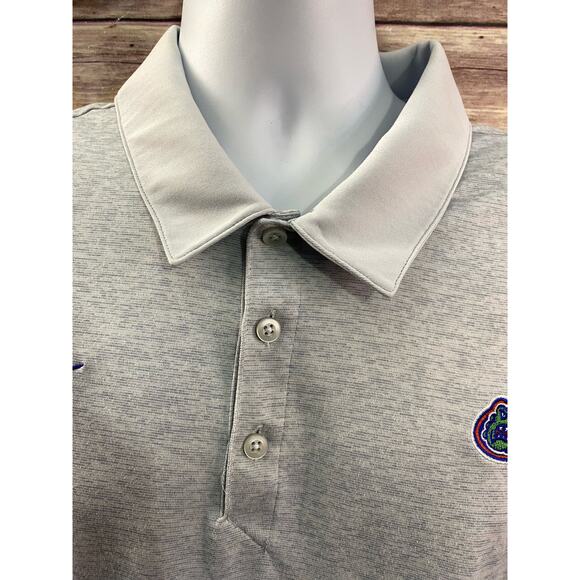 Nike Florida Gators Polo Shirt Mens XXL Gray Embroidered Logo Performance - Picture 7 of 9